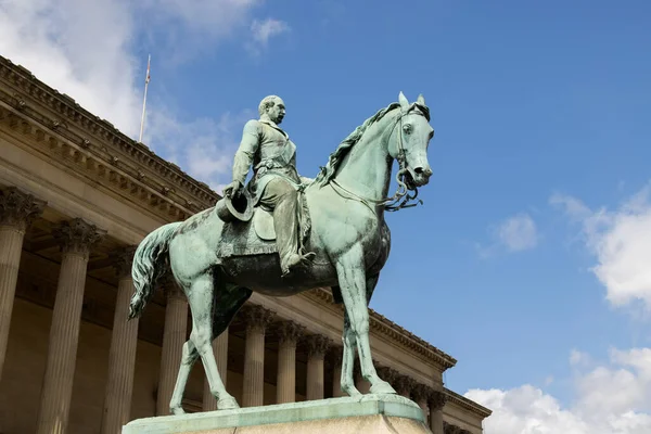 Liverpool Regno Unito Luglio Statua Albert Prince Consort Fuori Georges — Foto Stock