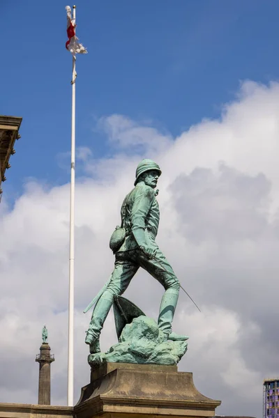 Liverpool Lipiec Statua Generała Dywizji Williama Earle Przed Georges Hall — Zdjęcie stockowe