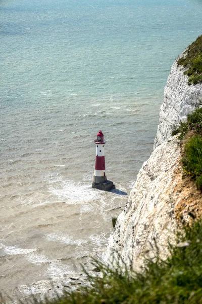 Beachy Head Sussex Storbritannien Juli Utsikt Över Fyren Vid Beachy — Stockfoto