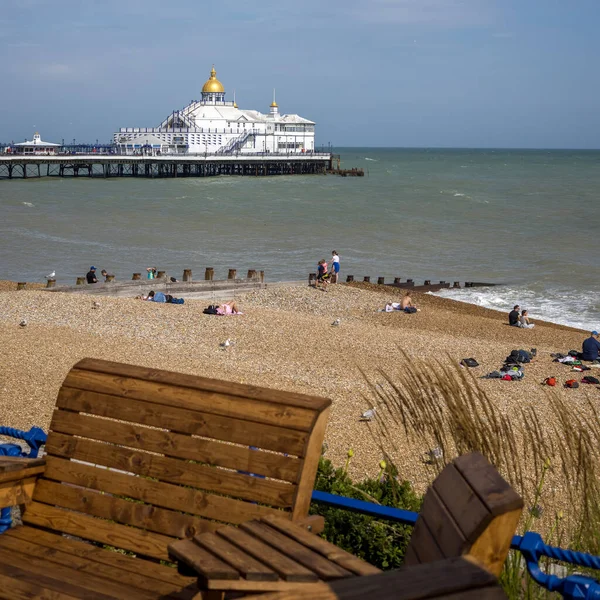 Eastbourne Este Sussex Reino Unido Julio Vista Del Muelle Eastbourne —  Fotos de Stock