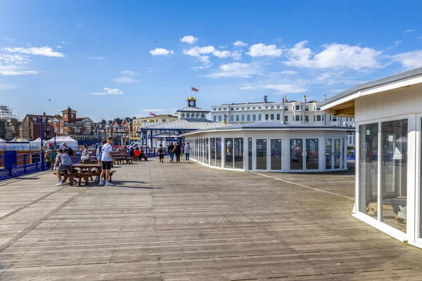 Eastbourne Este Sussex Reino Unido Julio Vista Del Muelle Eastbourne —  Fotos de Stock