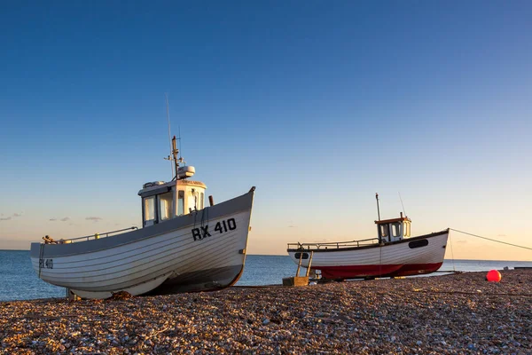 Dungeness Kent Storbritannien December Fiskebåtar Dungeness Beach Kent Den December — Stockfoto