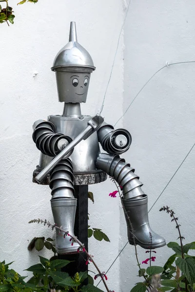 Berrynarbor Devon August Flowerpot Man Village Berrynarbor Devon August 2021 — Stock Photo, Image