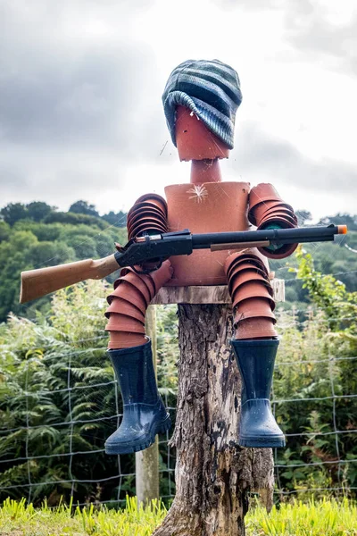 Berrynarbor Devon August Flowerpot Man Village Berrynarbor Devon August 2021 — Stock Photo, Image