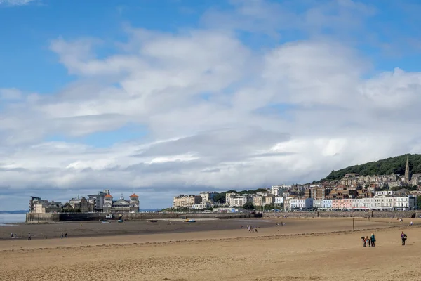 Weston Supermare Devon August View Seefront Weston Supermare Devon August — ストック写真