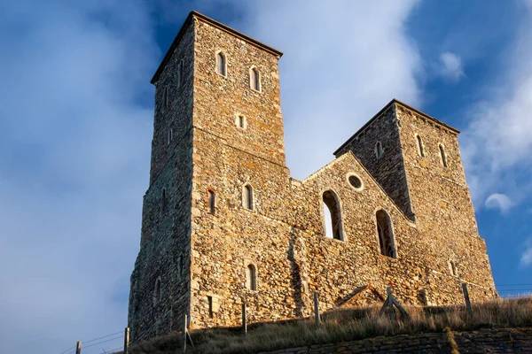 Reculver Člensko Velká Británie Prosince 2008 Pozůstatky Kostelních Věží Reculveru — Stock fotografie