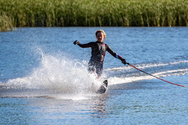 Felbridge Surrey May Water Ski Wiremill Lake Felbridge Surrey May — 图库照片