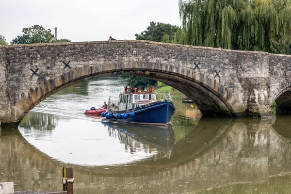 Aylesford Kent Septembre Vue Bateau Sous Pont 14Ème Siècle Aylesford — Photo