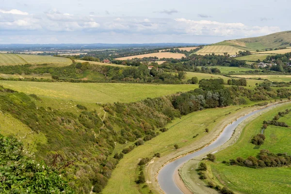 View Cuckmere River Valley High Viewpoint Sussex — Stock Photo, Image