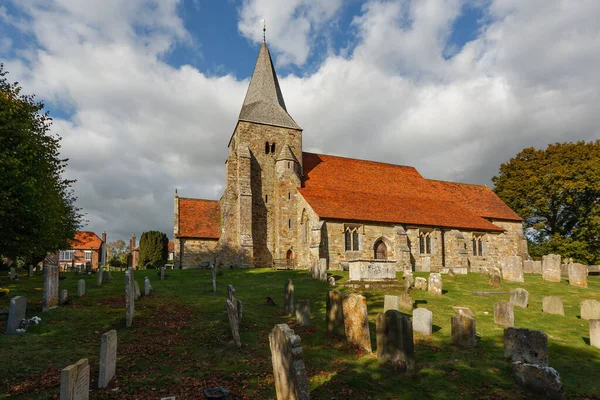 Burwash Este Sussex Reino Unido Octubre Vista Iglesia Burwash Sussex — Foto de Stock