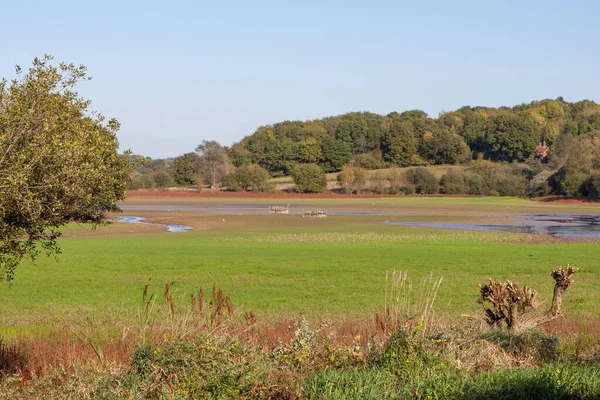 Prawie Nie Wody Weir Wood Reservoir — Zdjęcie stockowe