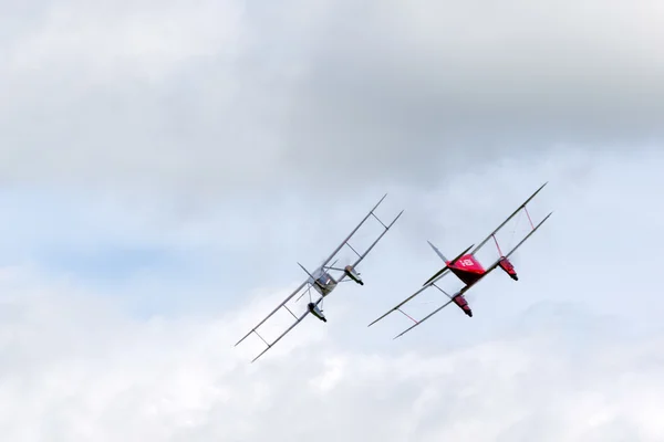 De havilland dh90 dragonfly en dragon rapide op shoreham airsho — Stockfoto