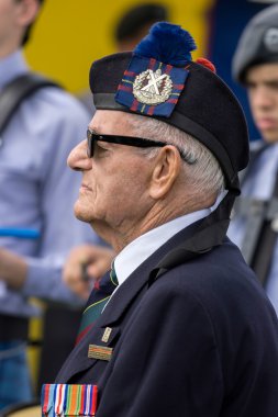 Kraliçe'nin cameron highlanders ve eski asker
