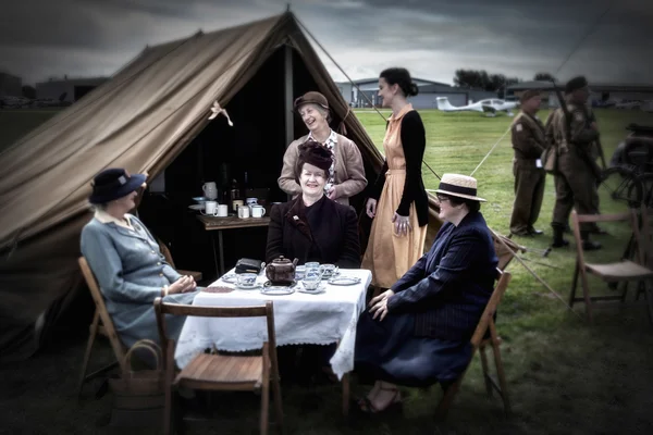 Reencenação em tempo de guerra no Shoreham Airshow — Fotografia de Stock