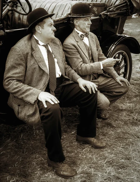 Laurel e Hardy lookalikes — Fotografia de Stock