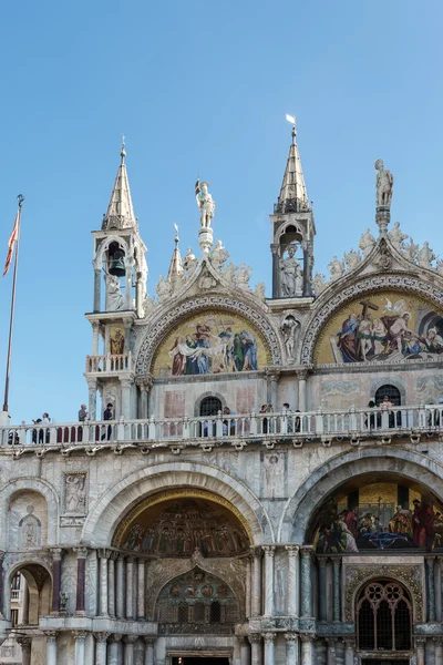 Gedeeltelijke weergave van Saint Marks Basiliek Venetië — Stockfoto