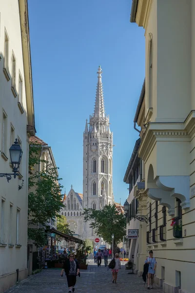 Uitzicht richting Matthias kerk Budapest — Stockfoto