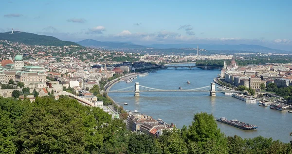 Visa av floden Donau i Budapest — Stockfoto