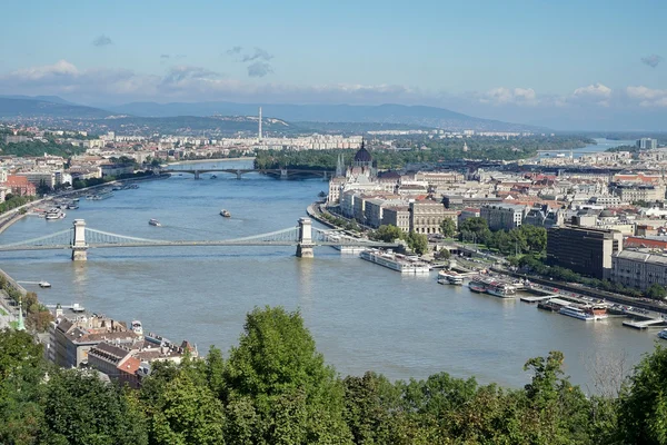 Вид на Дунай в Будапеште — стоковое фото