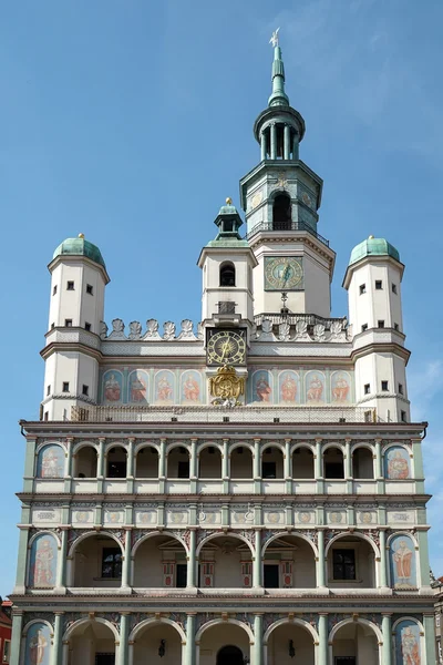 Rathausuhr in Posen — Stockfoto