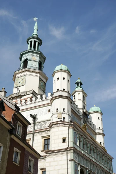 Rathausuhr in Posen — Stockfoto