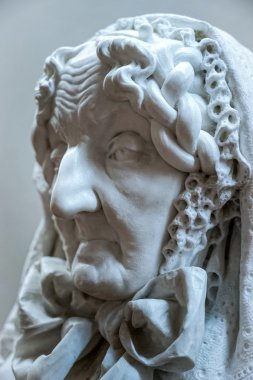 Varşova Wilanow Sarayı'nda yaşlı bir kadın Sculptiure