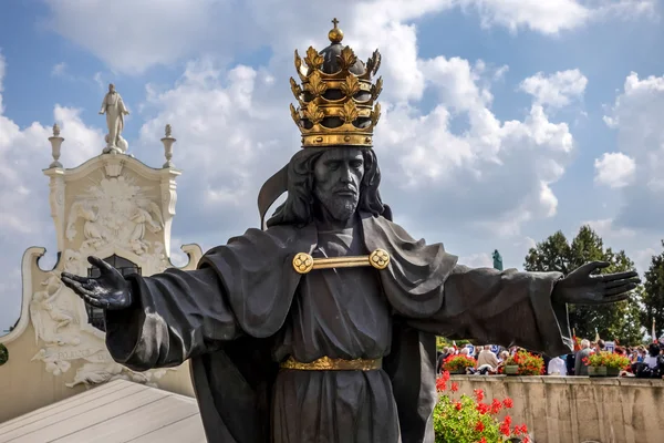 Statua Jasna Gora klasztor w Częstochowie Polska — Zdjęcie stockowe