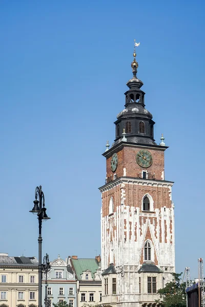 Town Hall Tower tržního náměstí v Krakově — Stock fotografie