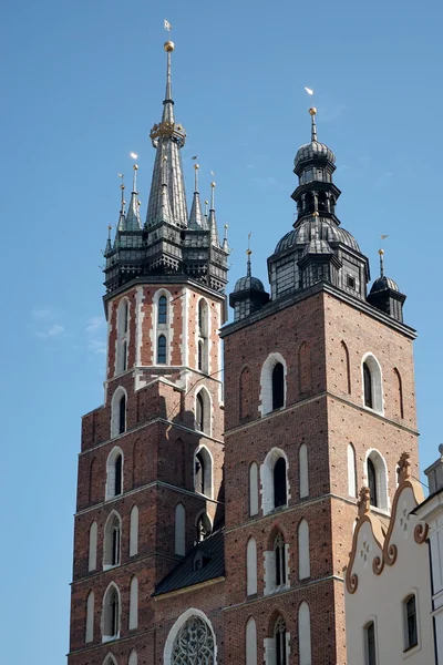 St Marys Basilica i Krakow — Stockfoto