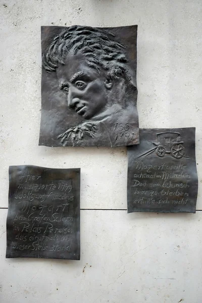 Mozart Relief in Munich — Stock Photo, Image