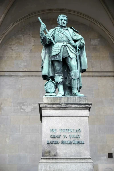 Estatua de Graf V Tilly en Feldherrnhalle en Munich — Foto de Stock