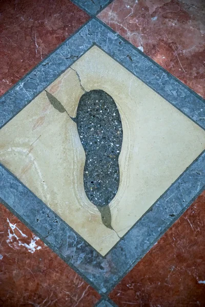 Huella diabólica en la Frauenkirche de Munich — Foto de Stock