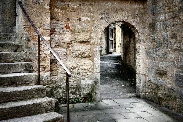 Vecchio vicolo a Rothenburg — Foto Stock