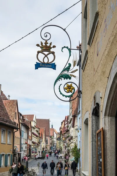 Bakerei asılı işaret Rothenburg içinde — Stok fotoğraf