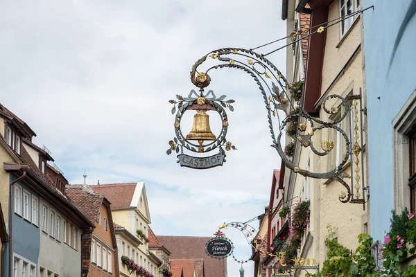 Gasthof hanging sign in Rothenburg — Stock Photo, Image