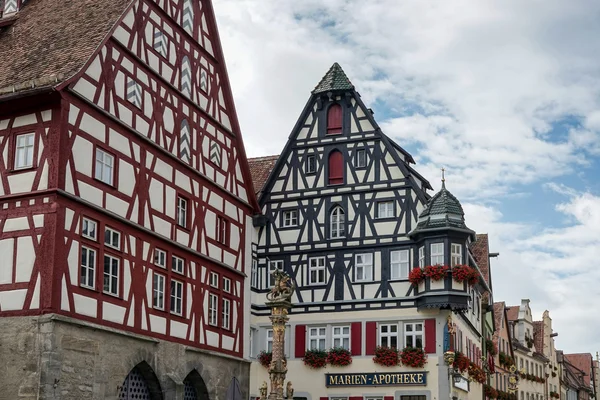 Rothenburg pitoresk sokakta — Stok fotoğraf