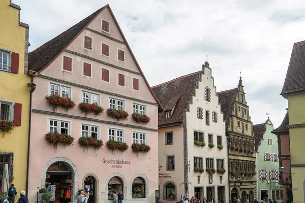 Rothenburg pitoresk sokakta — Stok fotoğraf