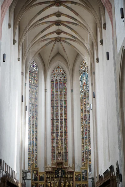 Vista interior da Igreja de São Tiago em Rothenburg — Fotografia de Stock