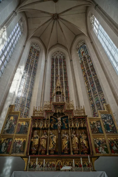 Vista interior da Igreja de São Tiago em Rothenburg — Fotografia de Stock