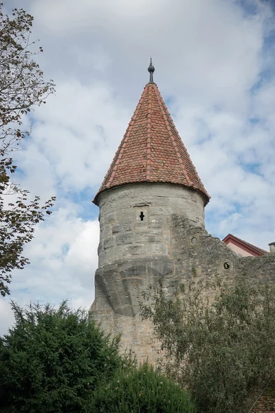 Oude stenen toren in Rothenburg — Stockfoto