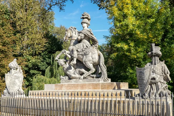 Sobieski Monumento por Franciszek Pinck em Varsóvia — Fotografia de Stock