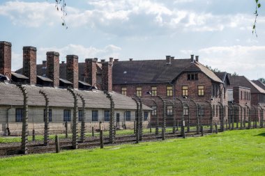 Oswiecim Polonya'daki Auschwitz toplama kampı