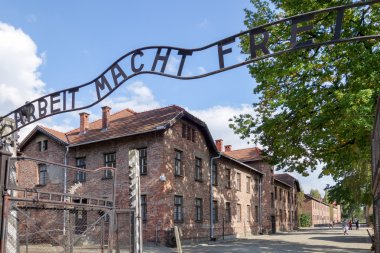 Oswiecim Polonya'daki Auschwitz toplama kampı
