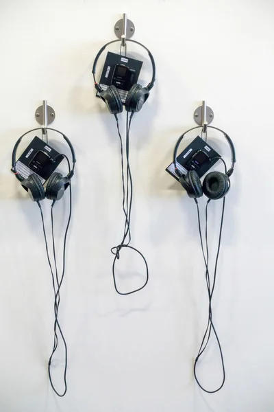 Visitor headsets at the Millennium Centre in Cardiff — Stock Photo, Image