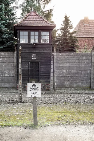Oswiecim Polonya'daki Auschwitz toplama kampı — Stok fotoğraf