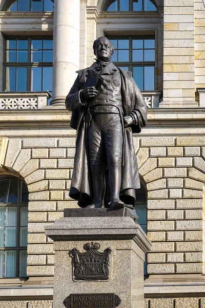 Statue of August Fuerst von Hardenberg outside the Berlin State — Stock Photo, Image