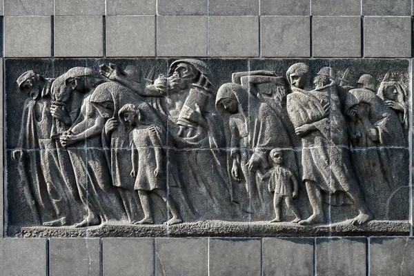 Eastern side Monument to the 70th Anniversary of the Warsaw Ghet — Stock Photo, Image