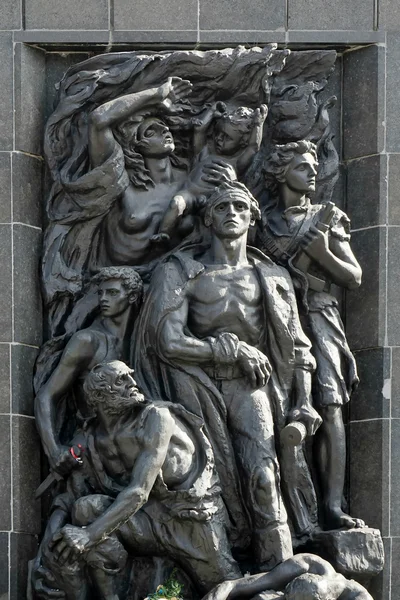 Monumento do lado ocidental ao 70o Aniversário da Ghet de Varsóvia — Fotografia de Stock