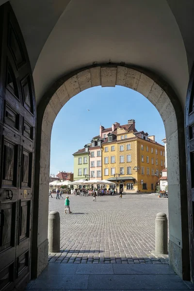Widok z rynku starego miasta w Warszawie — Zdjęcie stockowe