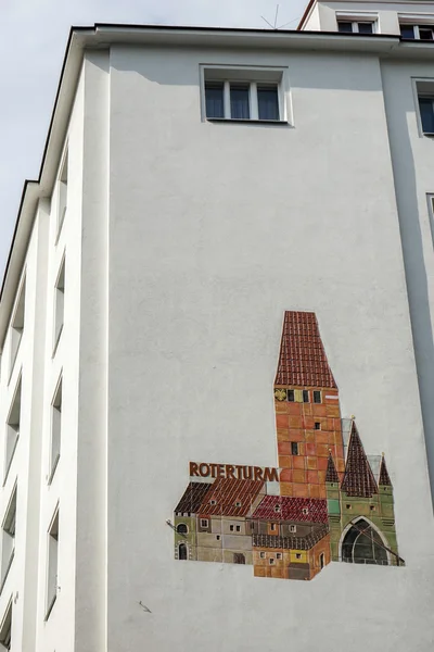 Señal de Roterturm Strasse en Viena — Foto de Stock